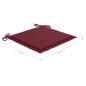 vidaXL Sillas de jardín 8 uds madera maciza teca cojines rojo tinto vidaXL Sillas de jardín 8 uds madera maciza teca cojines rojo tinto