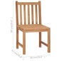 vidaXL Sillas de jardín 4 unidades madera maciza de teca con cojines vidaXL Sillas de jardín 4 unidades madera maciza de teca con cojines