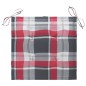 vidaXL Sillas de jardín 8 uds madera maciza teca cojines cuadros rojos vidaXL Sillas de jardín 8 uds madera maciza teca cojines cuadros rojos