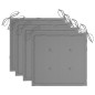 vidaXL Sillas de jardín apilables 4 uds madera de teca con cojines vidaXL Sillas de jardín apilables 4 uds madera de teca con cojines