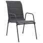 vidaXL Juego de comedor para jardín 7 piezas acero gris antracita vidaXL Juego de comedor para jardín 7 piezas acero gris antracita