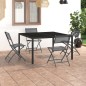 vidaXL Juego de comedor para jardín 5 piezas acero