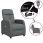 vidaXL Sillón de masaje eléctrico tela gris oscuro vidaXL Sillón de masaje eléctrico tela gris oscuro