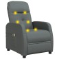 vidaXL Sillón de masaje eléctrico tela gris oscuro vidaXL Sillón de masaje eléctrico tela gris oscuro