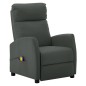vidaXL Sillón de masaje eléctrico cuero sintético gris