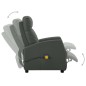 vidaXL Sillón de masaje eléctrico cuero sintético gris