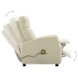 vidaXL Sillón de masaje eléctrico cuero sintético crema vidaXL Sillón de masaje eléctrico cuero sintético crema