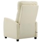 vidaXL Sillón de masaje eléctrico cuero sintético crema vidaXL Sillón de masaje eléctrico cuero sintético crema