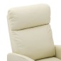 vidaXL Sillón de masaje eléctrico cuero sintético crema vidaXL Sillón de masaje eléctrico cuero sintético crema