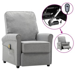 vidaXL Sillón de masaje eléctrico tela gris claro