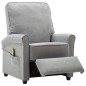 vidaXL Sillón de masaje eléctrico tela gris claro vidaXL Sillón de masaje eléctrico tela gris claro