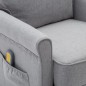 vidaXL Sillón de masaje eléctrico tela gris claro vidaXL Sillón de masaje eléctrico tela gris claro