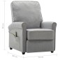 vidaXL Sillón de masaje eléctrico tela gris claro vidaXL Sillón de masaje eléctrico tela gris claro