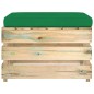 vidaXL Otomana seccional con cojín madera impregnada verde vidaXL Otomana seccional con cojín madera impregnada verde