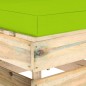 vidaXL Sofá central seccional con cojines madera impregnada gris vidaXL Sofá central seccional con cojines madera impregnada gris