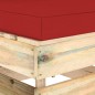 vidaXL Sofá central seccional con cojines madera impregnada gris vidaXL Sofá central seccional con cojines madera impregnada gris