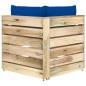 vidaXL Sofá de esquina seccional con cojines madera impregnada verde vidaXL Sofá de esquina seccional con cojines madera impregnada verde
