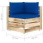 vidaXL Sofá de esquina seccional con cojines madera impregnada verde vidaXL Sofá de esquina seccional con cojines madera impregnada verde