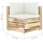 vidaXL Sofá de palets 2 plazas cojines madera de pino impregnada verde vidaXL Sofá de palets 2 plazas cojines madera de pino impregnada verde