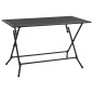 vidaXL Juego de muebles de comedor de jardín 7 piezas acero antracita vidaXL Juego de muebles de comedor de jardín 7 piezas acero antracita