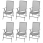 vidaXL Juego de muebles de comedor de jardín 7 piezas acero antracita vidaXL Juego de muebles de comedor de jardín 7 piezas acero antracita