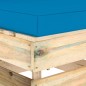 vidaXL Sofá central seccional con cojines madera impregnada gris vidaXL Sofá central seccional con cojines madera impregnada gris
