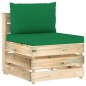 vidaXL Muebles de jardín 3 piezas con cojines madera impregnada verde vidaXL Muebles de jardín 3 piezas con cojines madera impregnada verde