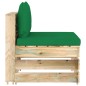 vidaXL Muebles de jardín 3 piezas con cojines madera impregnada verde vidaXL Muebles de jardín 3 piezas con cojines madera impregnada verde