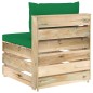 vidaXL Muebles de jardín 3 piezas con cojines madera impregnada verde vidaXL Muebles de jardín 3 piezas con cojines madera impregnada verde