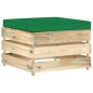 vidaXL Muebles de jardín 3 piezas con cojines madera impregnada verde vidaXL Muebles de jardín 3 piezas con cojines madera impregnada verde