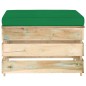 vidaXL Muebles de jardín 3 piezas con cojines madera impregnada verde vidaXL Muebles de jardín 3 piezas con cojines madera impregnada verde