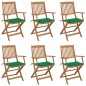 vidaXL Sillas de jardín plegables 6 uds y cojines madera maciza acacia vidaXL Sillas de jardín plegables 6 uds y cojines madera maciza acacia