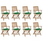 vidaXL Sillas de jardín plegables 8 uds y cojines madera maciza acacia vidaXL Sillas de jardín plegables 8 uds y cojines madera maciza acacia