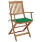 vidaXL Sillas de jardín plegables 8 uds y cojines madera maciza acacia vidaXL Sillas de jardín plegables 8 uds y cojines madera maciza acacia