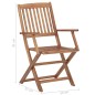 vidaXL Sillas de jardín plegables 8 uds y cojines madera maciza acacia vidaXL Sillas de jardín plegables 8 uds y cojines madera maciza acacia