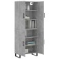 vidaXL Aparador alto madera contrachapada gris hormigón 69,5x34x180 cm vidaXL Aparador alto madera contrachapada gris hormigón 69,5x34x180 cm