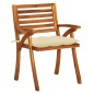 vidaXL Sillas de jardín 8 uds madera maciza de teca con cojines vidaXL Sillas de jardín 8 uds madera maciza de teca con cojines