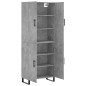 vidaXL Aparador alto madera contrachapada gris hormigón 69,5x34x180 cm vidaXL Aparador alto madera contrachapada gris hormigón 69,5x34x180 cm
