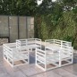 vidaXL Set de salón de jardín de 8 piezas blanco madera maciza de pino vidaXL Set de salón de jardín de 8 piezas blanco madera maciza de pino