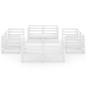 vidaXL Set de salón de jardín de 8 piezas blanco madera maciza de pino vidaXL Set de salón de jardín de 8 piezas blanco madera maciza de pino