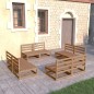 vidaXL Muebles de jardín 8 piezas marrón miel madera madera de pino vidaXL Muebles de jardín 8 piezas marrón miel madera madera de pino