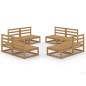 vidaXL Muebles de jardín 8 piezas marrón miel madera madera de pino vidaXL Muebles de jardín 8 piezas marrón miel madera madera de pino