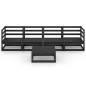 vidaXL Juego de muebles de jardín 5 piezas negro madera maciza de pino