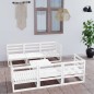 vidaXL Set de salón de jardín de 7 pzas blanco madera maciza de pino vidaXL Set de salón de jardín de 7 pzas blanco madera maciza de pino
