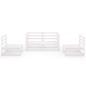 vidaXL Set de salón de jardín de 4 piezas blanco madera maciza de pino vidaXL Set de salón de jardín de 4 piezas blanco madera maciza de pino