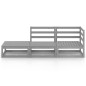 vidaXL Muebles de jardín 3 piezas gris madera maciza de pino vidaXL Muebles de jardín 3 piezas gris madera maciza de pino