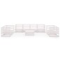 vidaXL Set de salón de jardín de 9 pzas blanco madera maciza de pino vidaXL Set de salón de jardín de 9 pzas blanco madera maciza de pino