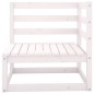 vidaXL Set de salón de jardín de 9 pzas blanco madera maciza de pino vidaXL Set de salón de jardín de 9 pzas blanco madera maciza de pino