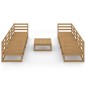 vidaXL Muebles de jardín 9 piezas marrón miel madera maciza de pino vidaXL Muebles de jardín 9 piezas marrón miel madera maciza de pino