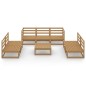 vidaXL Muebles de jardín 8 piezas marrón miel madera madera de pino vidaXL Muebles de jardín 8 piezas marrón miel madera madera de pino